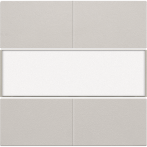 Set de finition avec porte-étiquette pour bouton-poussoir quadruple, libre de potentiel, 24 V, couleur light grey