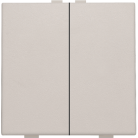Bouton-poussoir double pour Niko Home Control, couleur light grey