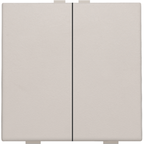 Bouton-poussoir double pour Niko Home Control, couleur light grey