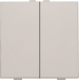 Bouton-poussoir double pour Niko Home Control, couleur light grey
