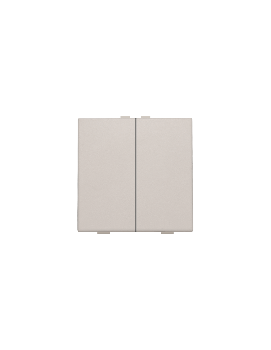 Bouton-poussoir double pour Niko Home Control, couleur light grey