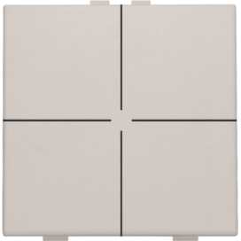 Bouton-poussoir quadruple pour Niko Home Control, couleur light grey