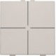 Bouton-poussoir quadruple pour Niko Home Control, couleur light grey