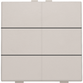 Bouton-poussoir sextuple pour Niko Home Control, couleur light grey