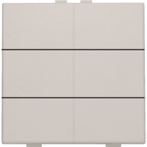 Bouton-poussoir sextuple pour Niko Home Control, couleur light grey