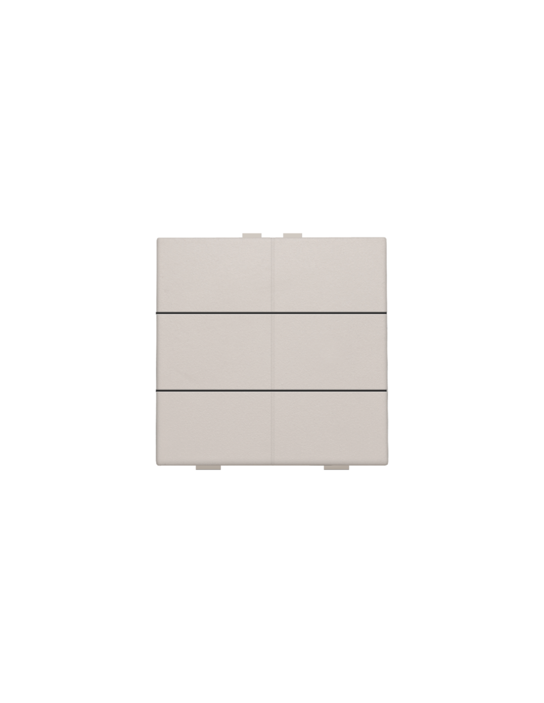 Bouton-poussoir sextuple pour Niko Home Control, couleur light grey