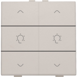 Commande de variateur double pour Niko Home Control, couleur light grey