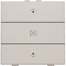 Commande audio simple avec LED pour Niko Home Control, couleur light grey