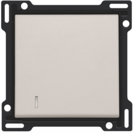 Set de finition avec voyant pour interrupteur ou bouton-poussoir simple, couleur light grey