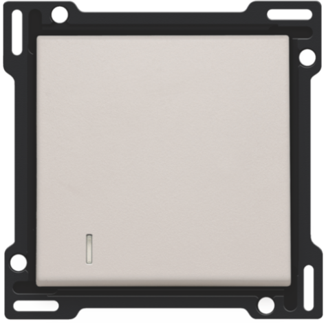 Set de finition avec voyant pour interrupteur ou bouton-poussoir simple, couleur light grey