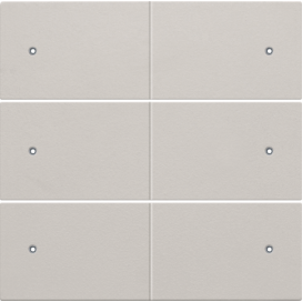 Set de finition pour bouton-poussoir sextuple, libre de potentiel, 24 V, avec LED, couleur light grey