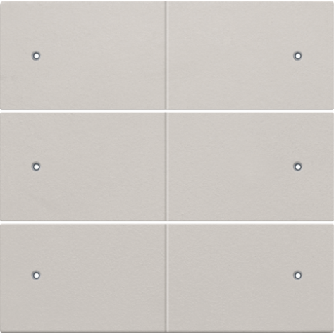 Set de finition pour bouton-poussoir sextuple, libre de potentiel, 24 V, avec LED, couleur light grey