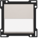 Set de finition avec porte-étiquette pour interrupteur ou bouton-poussoir simple, couleur light grey