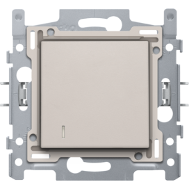Interrupteur pour cartes d'hôtel, socle, bornes à vis et set de finition couleur light grey