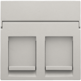Enjoliveur data 2x RJ, couleur light grey