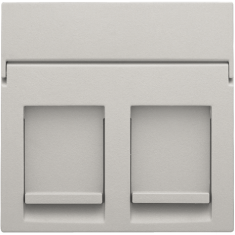 Enjoliveur data 2x RJ, couleur light grey