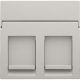 Enjoliveur data 2x RJ, couleur light grey