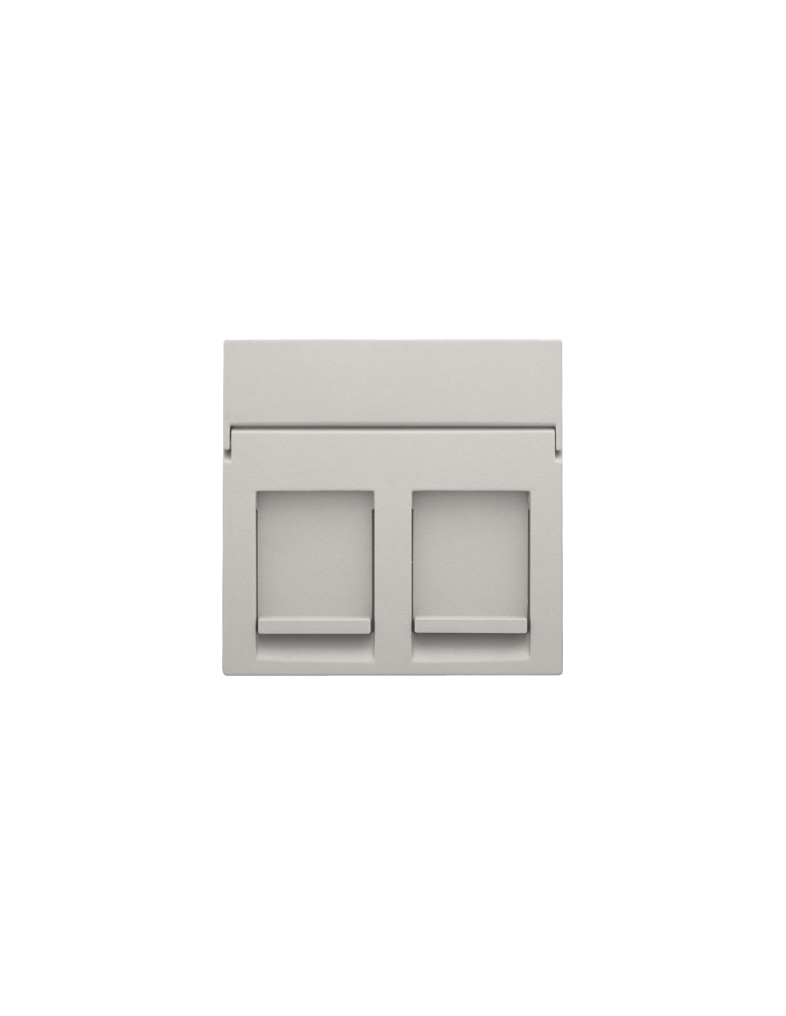 Enjoliveur data 2x RJ, couleur light grey