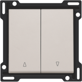 Set de finition pour bouton-poussoir double pour volets, couleur light grey