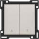 Set de finition pour bouton-poussoir double pour volets, couleur light grey