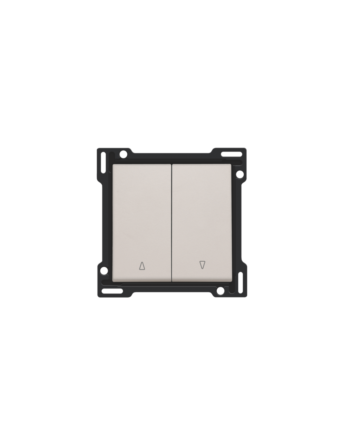 Set de finition pour bouton-poussoir double pour volets, couleur light grey