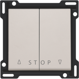Set de finition pour bouton-poussoir double pour volets pour commandes électroniques, couleur light grey