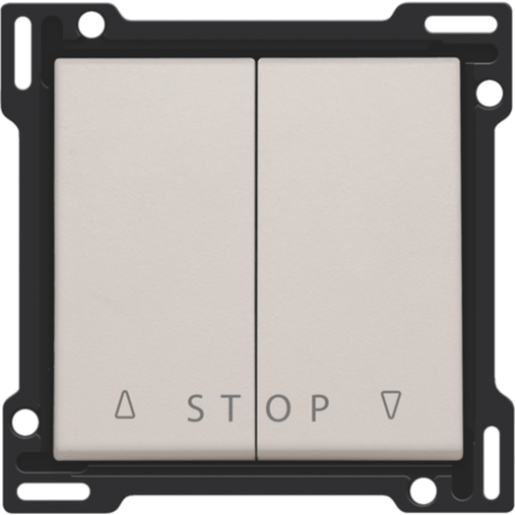 Set de finition pour bouton-poussoir double pour volets pour commandes électroniques, couleur light grey