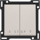 Set de finition pour bouton-poussoir double pour volets pour commandes électroniques, couleur light grey