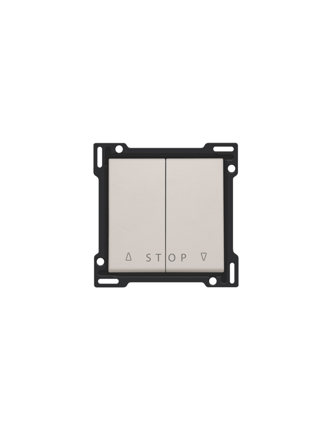 Set de finition pour bouton-poussoir double pour volets pour commandes électroniques, couleur light grey