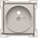 Set de finition pour prise de courant avec broche de terre et obturateurs de protection, profondeur d’encastrement de 21 mm, couleur light grey