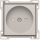 Set de finition pour prise de courant sans terre, avec obturateurs de protection, profondeur d’encastrement de 21 mm, couleur light grey