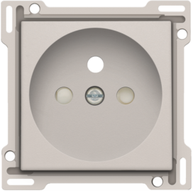 Set de finition pour prise de courant avec broche de terre et obturateurs de protection, profondeur d’encastrement de 28,5 mm, couleur light grey