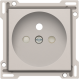 Set de finition pour prise de courant avec broche de terre et obturateurs de protection, profondeur d’encastrement de 28,5 mm, couleur light grey