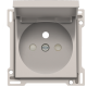 Set de finition pour prise de courant avec clapet, broche de terre et obturateurs de protection, profondeur d’encastrement de 28,5 mm, couleur light grey