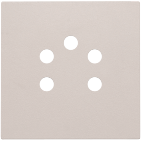 Set de finition pour prise téléphonique à cinq pôles, couleur light grey