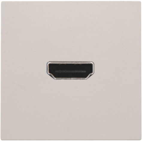 Set de finition avec prise HDMI/HDMI, couleur light grey