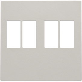 Set de finition pour prise double pour haut-parleur, couleur light grey