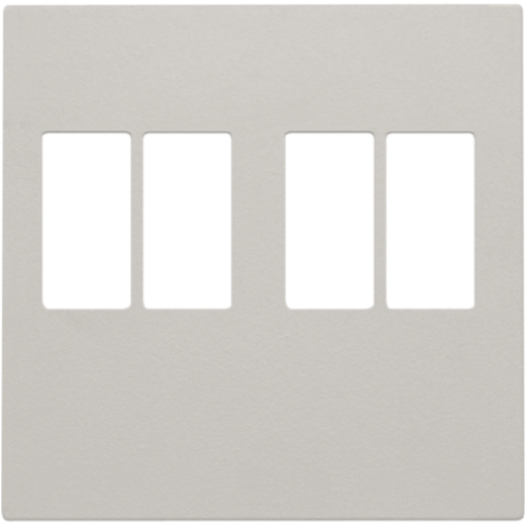 Set de finition pour prise double pour haut-parleur, couleur light grey