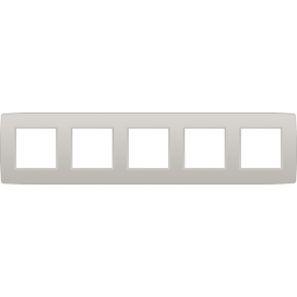 Plaque de recouvrement quintuple, entraxe de 71 mm, couleur Niko Original light grey