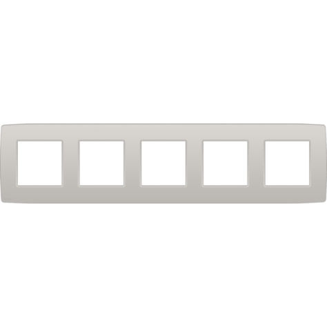 Plaque de recouvrement quintuple, entraxe de 71 mm, couleur Niko Original light grey Plaque de recouvrement quintuple, entraxe de 71 mm, couleur Niko Original light grey