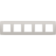 Plaque de recouvrement quintuple, entraxe de 71 mm, couleur Niko Original light grey