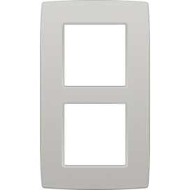 Plaque de recouvrement double, entraxe de 60 mm, verticale, couleur Niko Original light grey