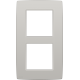 Plaque de recouvrement double, entraxe de 60 mm, verticale, couleur Niko Original light grey