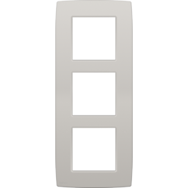 Plaque de recouvrement triple, entraxe de 60 mm, verticale, couleur Niko Original light grey