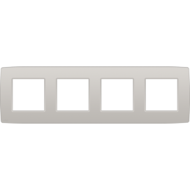 Plaque de recouvrement quadruple, entraxe de 71 mm, couleur Niko Original light grey