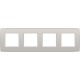 Plaque de recouvrement quadruple, entraxe de 71 mm, couleur Niko Original light grey