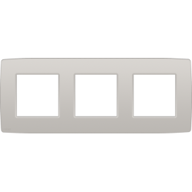 Plaque de recouvrement triple, entraxe de 71 mm, couleur Niko Original light grey