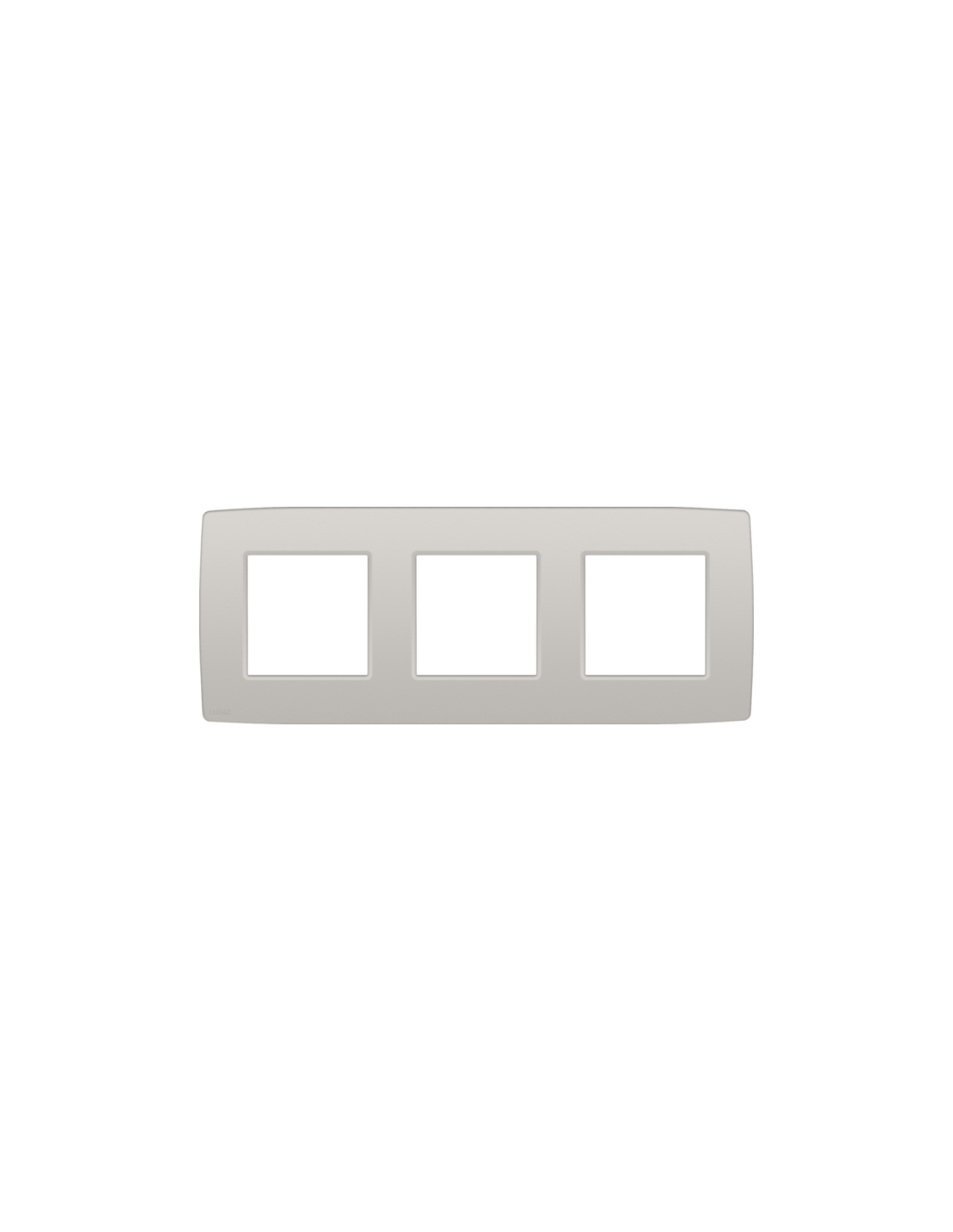 Plaque de recouvrement triple, entraxe de 71 mm, couleur Niko Original light grey