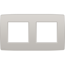 Plaque de recouvrement double avec un entraxe de 71 mm, couleur Niko Original light grey
