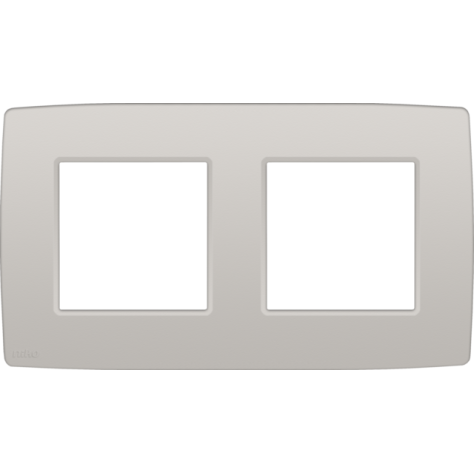 Plaque de recouvrement double avec un entraxe de 71 mm, couleur Niko Original light grey